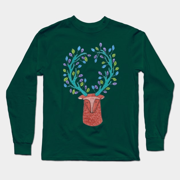 Spirit Of Nature Long Sleeve T-Shirt by DoodlesAndStuff